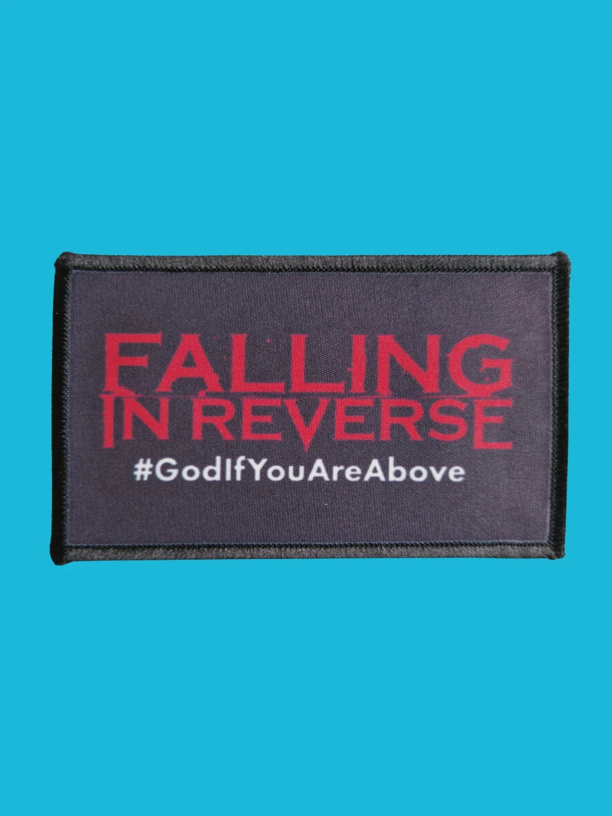 Patch Falling in Reverse - GodIfYouAreAbove Rouge - Imprimé - Rectangle de 10 x 6 centimètres